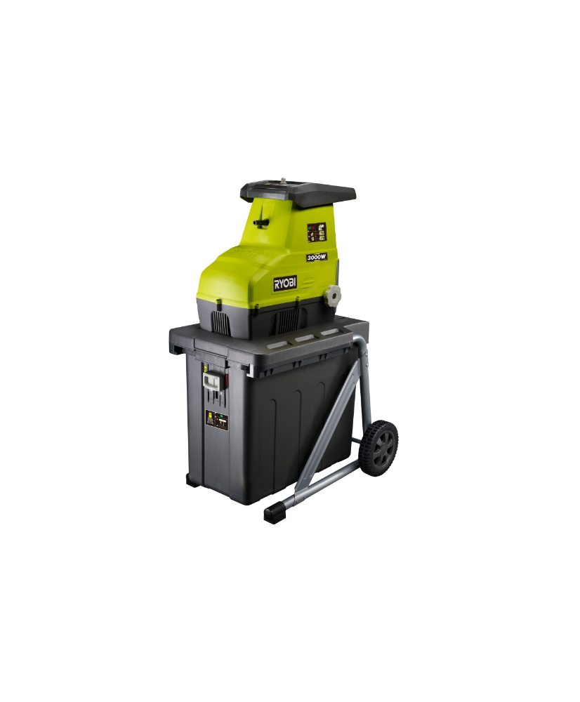 Broyeur de végétaux Ryobi RSH3045U – 3000 W Silencieux & Puissant | Broyage rapide et sans effort