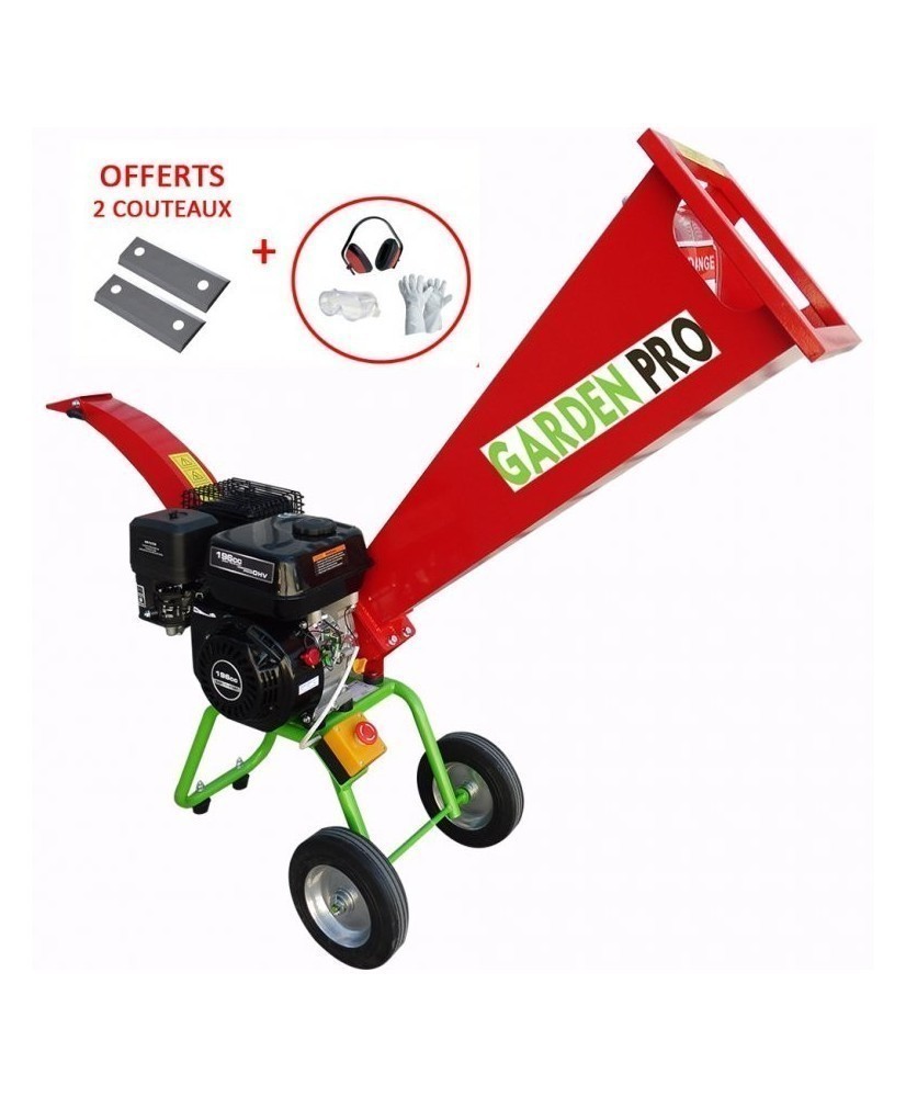 Broyeur de végétaux BRF65 TH – Thermique 6,5 CV compact & puissant | Broyage rapide jusqu’à 65 mm